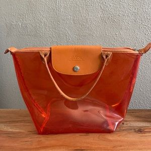 Longchamp Mini Le Pilage Clear Orange